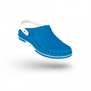 Wock clog 07 azul medio branco com tira-2